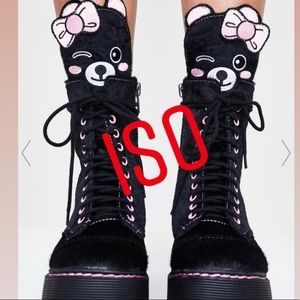 SUGARTHRILLZ BEST FURRENDS COMBAT BOOTS